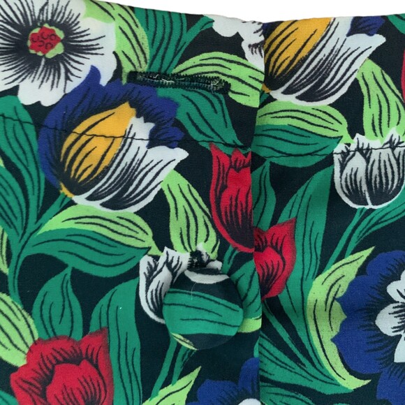 Vintage Ms Chaus Green Floral Boho 2 Piece Casual Top and Skirt Set Size 8 - Picture 11 of 11